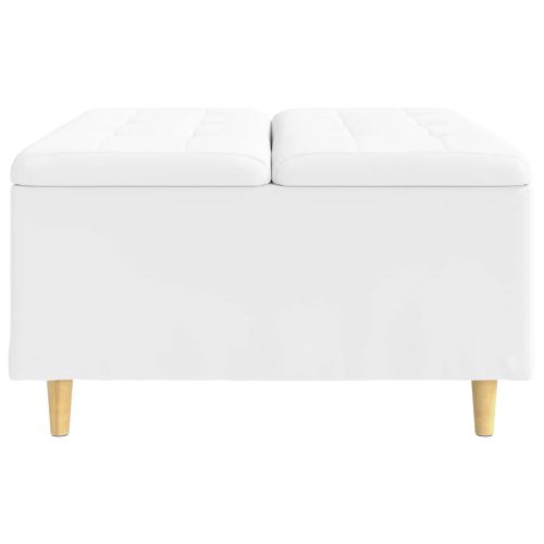 О1434томан с място за съхранение Бял 80 x 80 x 45 cm Изкуствена