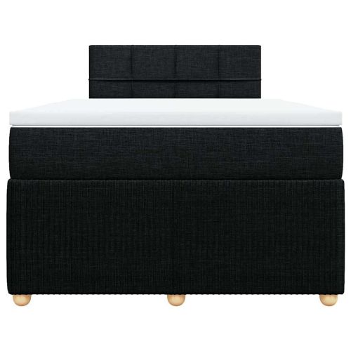 Боксспринг легло с матрак, черно, 120x200 см, плат