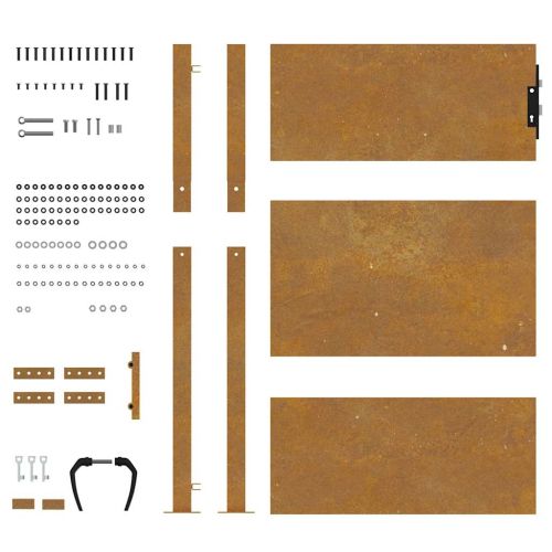 Градинска порта 100x150 см, кортенова стомана