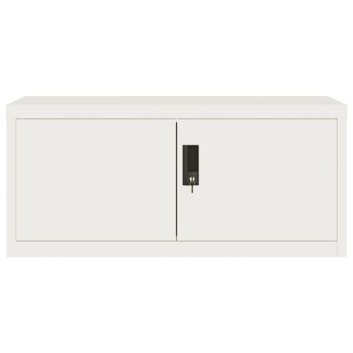 Шкаф за папки бял 90x40x240 см стомана