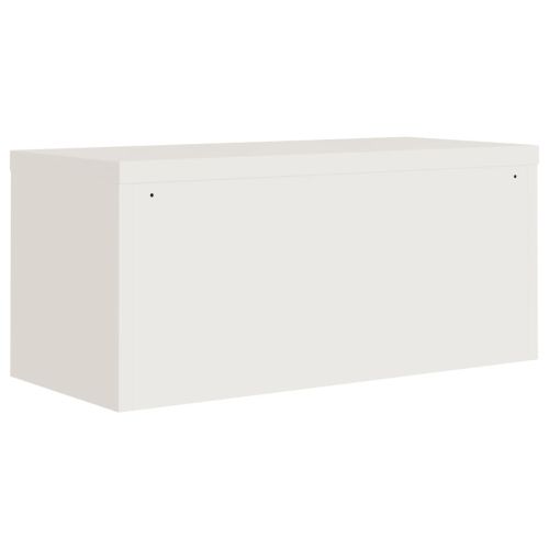 Шкаф за папки бял 90x40x240 см стомана