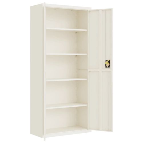 Шкаф за папки бял 90x40x240 см стомана