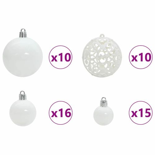 С изкуствено коледно дърво Зелен и бял 300 cm PVC и метал