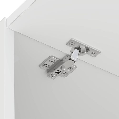 Шкаф за пералня с врата Бяло 67,5 x 68 x 200 см Инженерно дърво