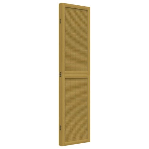 Разделител за стая, 4 панела, кафяв, дърво пауловния масив