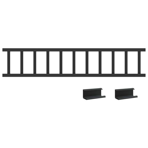 Снегозадържател за покрив Черно 100 x 2,5 x 20 см Стомана