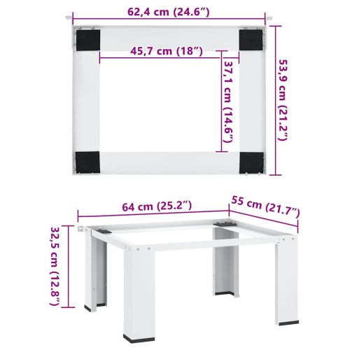 Стойка за пералня, бяла