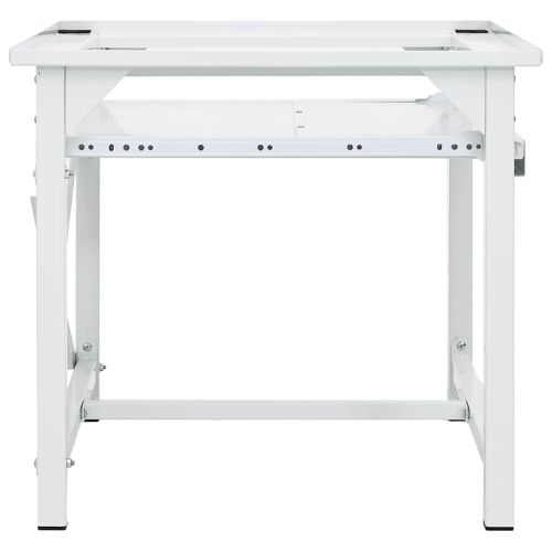 Поставка за пералня с издърпващ се рафт, бяла