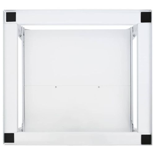 Поставка за пералня с издърпващ се рафт, бяла