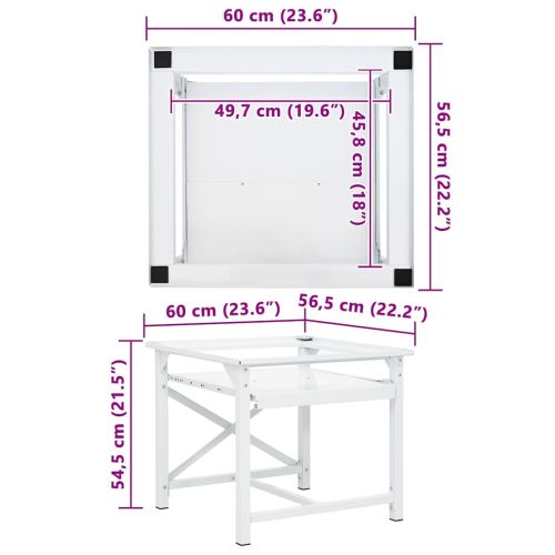 Поставка за пералня с издърпващ се рафт, бяла
