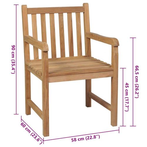 Градински столове 8 бр възглавници антрацит тиково дърво масив