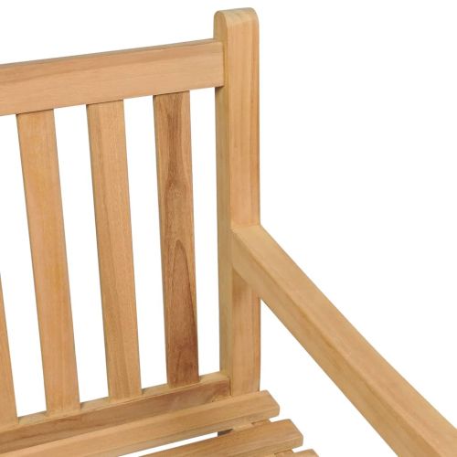 Градинска пейка, 228 см, тиково дърво масив