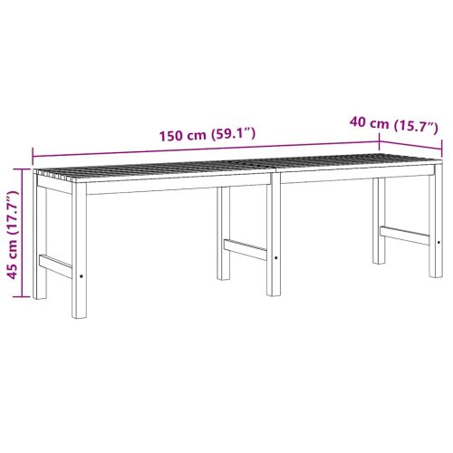 Градинска пейка, 150 см, тиково дърво масив