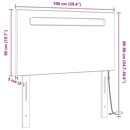 LED глава Бяло 100 cm Изкуствена