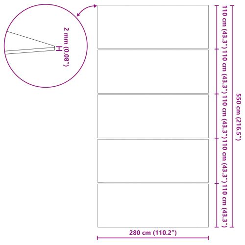 Покривало за дъното на басейна Черно 550 x 280 x 0,1 см