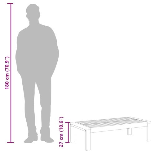 Градинска маса, 100x50x27 см, акация масив