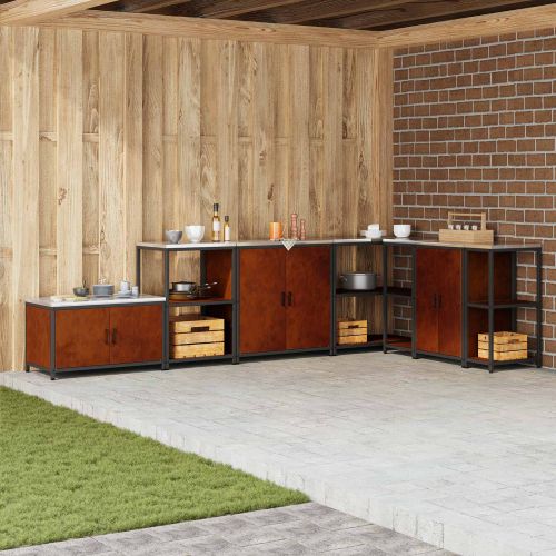 Съхранение в кухнята HATTEM Ръждясало 90 x 50 x 92 см Стомана