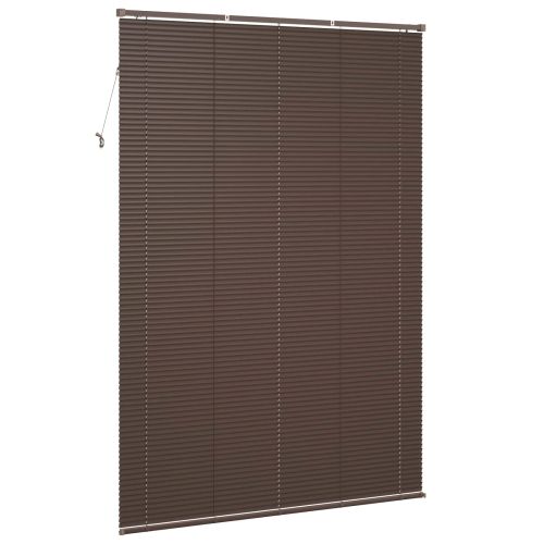 Венецианска щора Тъмно кафяво с шарка 213 x 150 см 25 mm ПВЦ