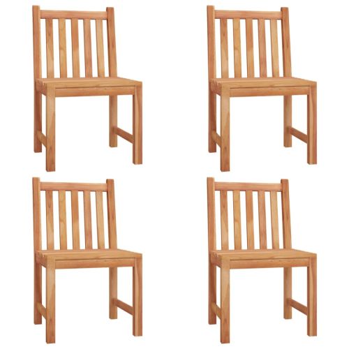 Градински трапезен комплект, 5 части, тиково дърво масив