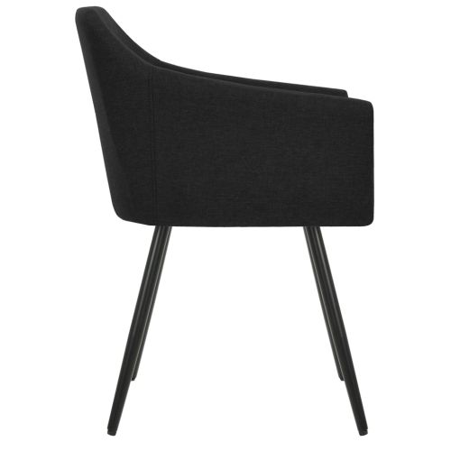 323099 Dining Chairs 2 pcs Black Fabric