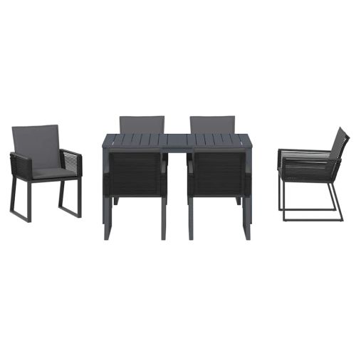 Комплект за хранене в градината 7 pcs Антрацит полиратан