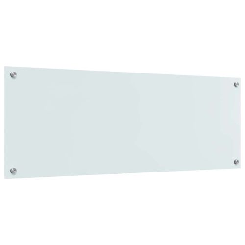 Кухненски гръб 2 pcs Бяло 110 x 40 cm закалено стъкло