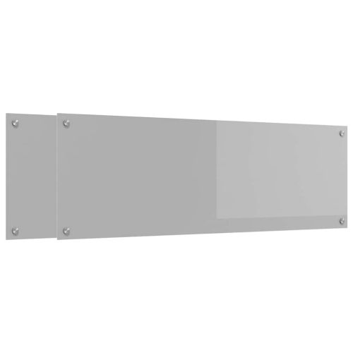 Кухненски заден панел 2 pcs Светлосиво 120 x 40 cm