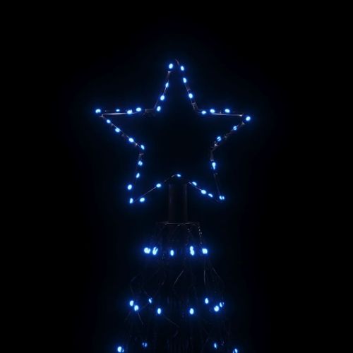 Коледна елха конус, синя, 1400 LED, 160x500 см