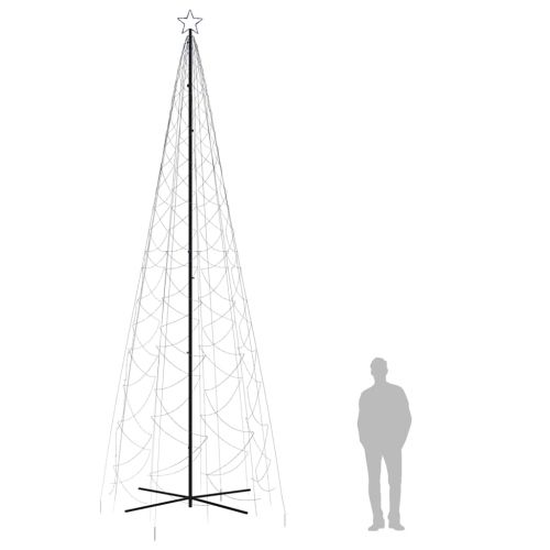 Коледна елха конус, синя, 1400 LED, 160x500 см