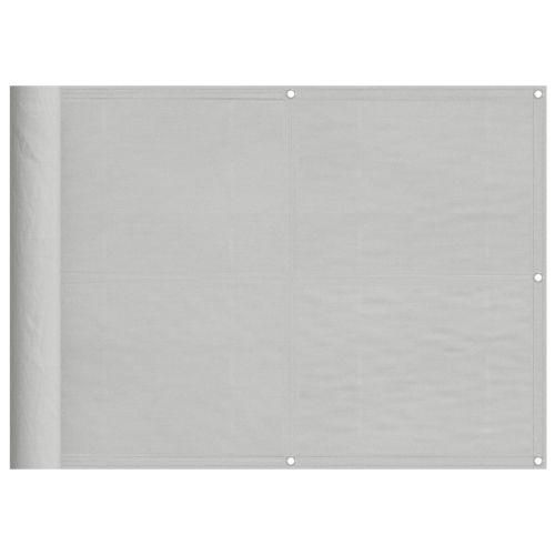 Балконски параван, светлосив, 75x800 см, 100% полиестер оксфорд