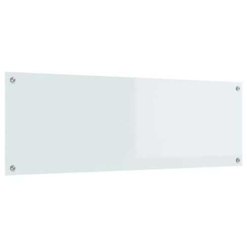 Кухненски заден панел Бяло 120 x 40 cm закалено стъкло