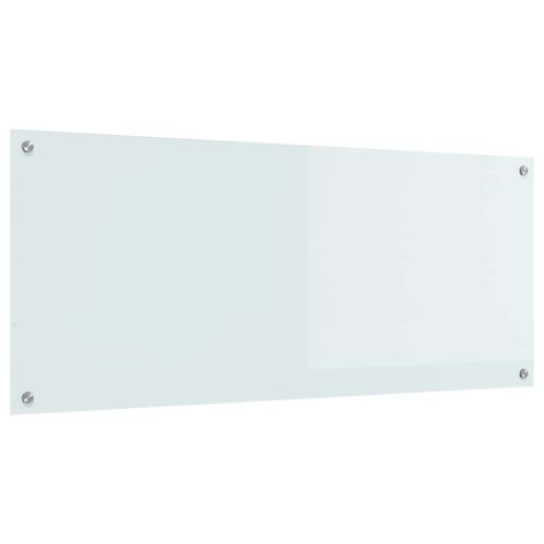 Кухненски заден панел Бяло 120 x 50 cm закалено стъкло
