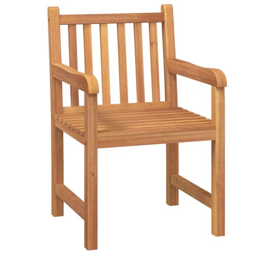 Градински трапезен комплект, 5 части, тиково дърво масив