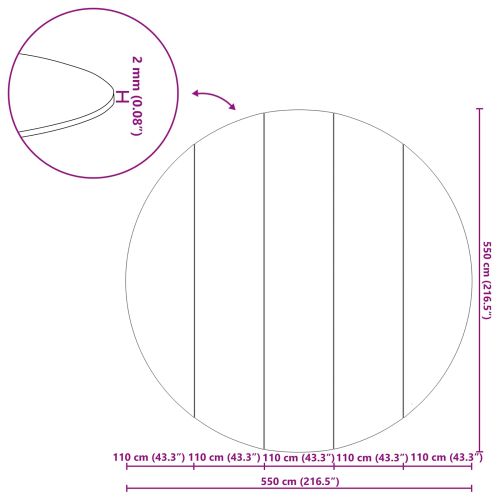 Покривало за дъното на басейна Черно Ø 550 cm Нетъкан текстил