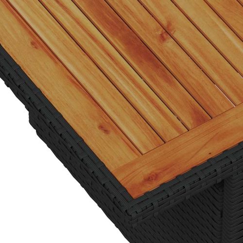 Градински Софа Комплект с възглавница 8 pcs Черно полиратан