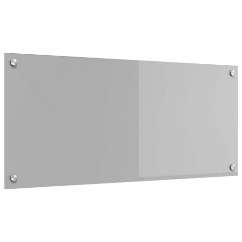 Кухненски заден панел Светлосиво 90 x 40 cm закалено стъкло