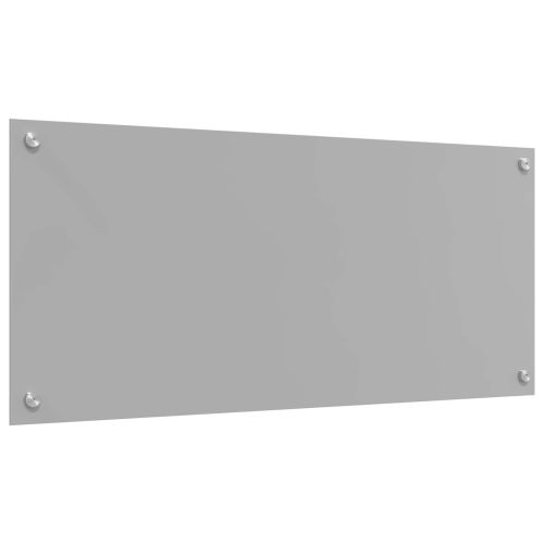 Кухненски заден панел Светлосиво 90 x 40 cm закалено стъкло