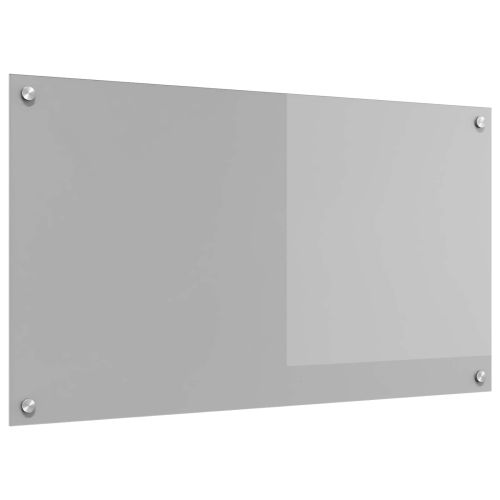 Кухненски заден панел Светлосиво 90 x 50 cm закалено стъкло