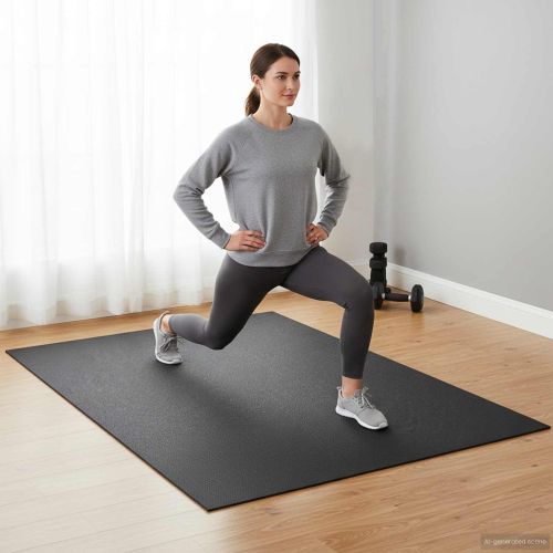 Мат за спортна защита Черен 243 x 152 x 0,6 см Високоплътен PVC