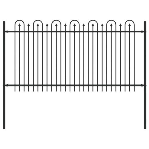 Аркова ограда с колче Черно 200 x 150 cm