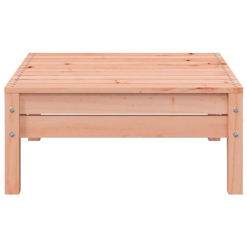 Градински диван с табуретка, 2-местен, дуглас масив