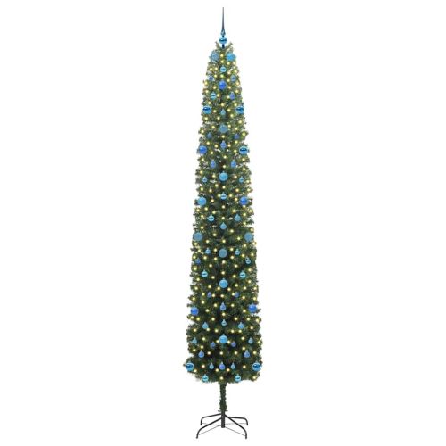 С изкуствено коледно дърво с 300 LED светодиода Зелен 270 cm
