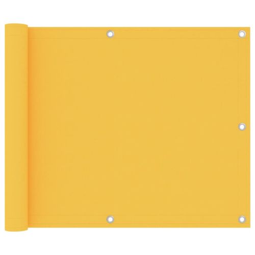 Балконски параван, жълт, 75x600 см, оксфорд плат