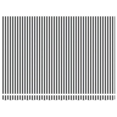 Автоматично прибираща се тента, антрацит и бял, 450x300 см