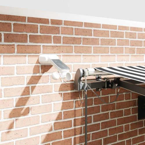 Автоматично прибираща се тента с LED антрацит и бял 450x300 см