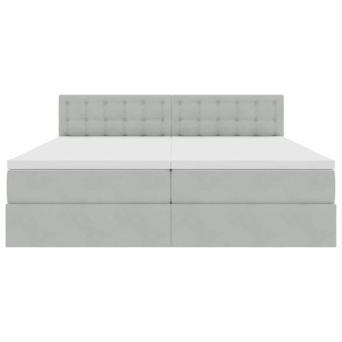 Легло с място за съхранение с матрак Светлосиво 100 x 200 cm