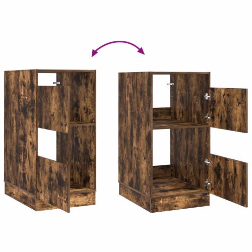 Мивка за пране със съхранение с врата Димян дъб Инженерно дърво