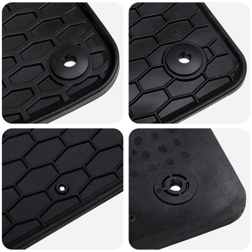 Автомобилен килим 4 pcs Черно Каучук