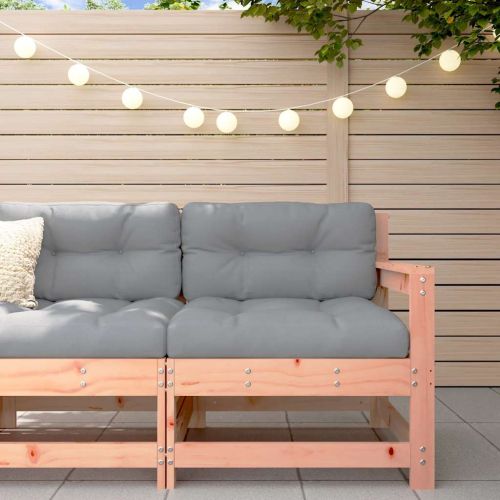 Градински стол с възглавници, дугласко масивно дърво