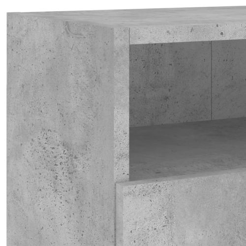 Стенен ТВ шкаф, бетонно сив, 80x30x30 см, инженерно дърво